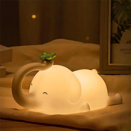 Cute Silicone Night Lights Sheep Cartoon Bedroom Lamp for Children'S Room Decor Rechargeable Timing Dimming Sleep Night Light