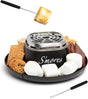 Indoor Electric Smores Maker Smores Kit with 4 Marshmallows Roasting Forks, Black