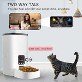 Pet Feeder,6L Automatic Pet Feeder for Cats and Dogs,1080P Camera,App Control,Voice Recorder,Timed Feeder for Schedule Feeding, Dual Power Supply,Wifi Pet Food Dispenser with App Control