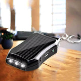 Solar Battery Charger with 3 LED Flashlight and Keychain Portable 1500Amh Mobile Power Rechargeable Power Bank for Cellphone