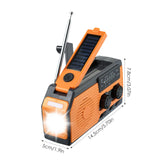 Hand Crank Solar Power Bank 5000Mah Multifunctional Emergency Radio Portable Camping Power Bank with Flashlight Reading Lamp