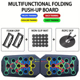 Portable Multifunctional Push-Up Board Set for Comprehensive Chest, Abdomen, Arms, and Back Training