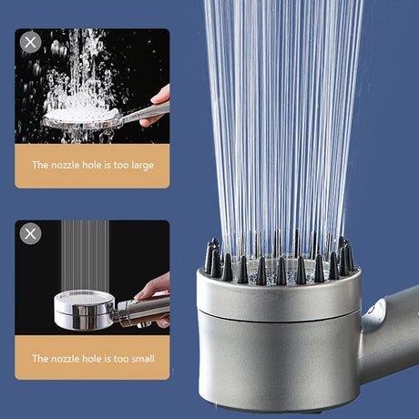 High Pressure Showerhead 4 Modes Water Saving Pressurized Shower Head Massage and Skin Beauty Multifunctional Shower Head