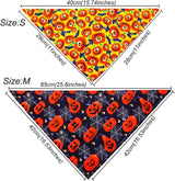 Dog Bandanas for Halloween,6Pcs Pet Triangle Bibs Scarf Autumn Cute Dog Bandanas Pumpkin Bat Spider Pet Scarf Accessories for Small Dogs Cats Pets(Random Color)