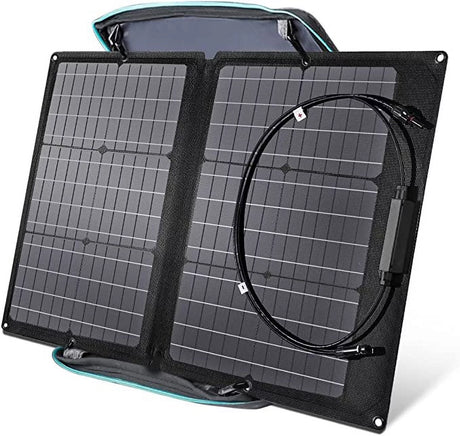 60W Portable Solar Panel for Power Station, Foldable Solar Charger with Adjustable Kickstand, Waterproof IP67 for Outdoor Camping,Rv,Off Grid System