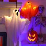 Halloween LED Glow Ghost Lights for Home Indoor Outdoor Hanging Decoration Haunted House Horror Props Bar Supplies 2024 New