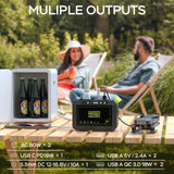 Portable Power Station 88Wh Camping Lithium Battery Solar Generator Fast Charging with AC Outlet 120W Peak Power Bank(Solar Panel Optional) for Home Backup Outdoor Emergency RV Van Hunting