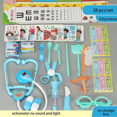 Pretend Play Doctor Educationa Toys Echometer for Children Medical Simulation Medicine Chest Set for Kids Interest Development