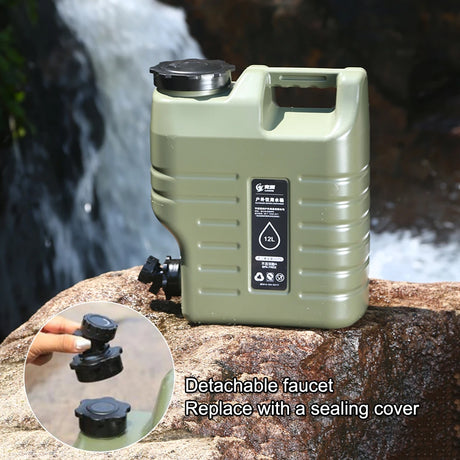 Camping Water Container Drink Dispenser Large Capacity Car Water Carrier Tank with Faucet Portable Water Bucket for Outdoor