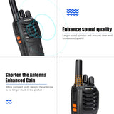 H-777 Radios Walkie Talkies Rechargeable, 2 Way Radio Long Range, Short Antenna, License-Free, LED Flashlight, Emergency Alarm for Cruise (4 Pack)