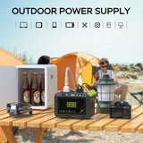 Portable Power Station 88Wh Camping Lithium Battery Solar Generator Fast Charging with AC Outlet 120W Peak Power Bank(Solar Panel Optional) for Home Backup Outdoor Emergency RV Van Hunting