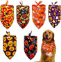 Dog Bandanas for Halloween,6Pcs Pet Triangle Bibs Scarf Autumn Cute Dog Bandanas Pumpkin Bat Spider Pet Scarf Accessories for Small Dogs Cats Pets(Random Color)