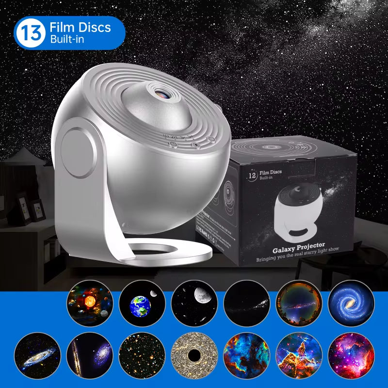 Night Light Galaxy Projector Starry Sky Projector 360° Rotate Planetarium Lamp for Kids Bedroom Valentines Day Gift Wedding Deco