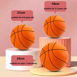 Silent Basketball Quiet No Noise High Density Soft PU Foam Squeezable Ball Indoor Mute Bouncing Basketball Children Sports Toys