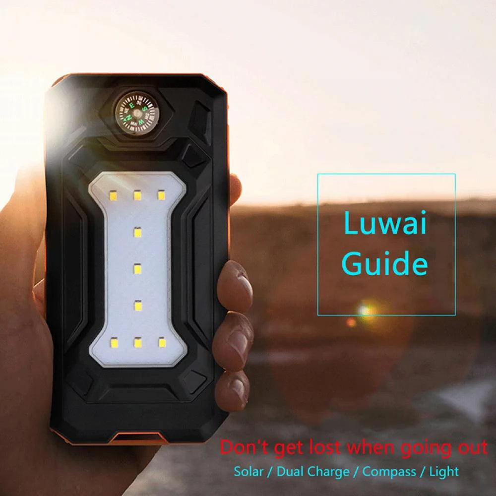 Waterproof 60000Mah Dual USB Portable Solar Battery Charger Solar Power Bank for Iphone, Mobile Cell Phone