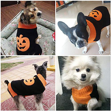 Dog Sweaters, Halloween Pet Clothes for Dog Cat