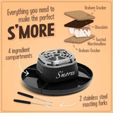 Indoor Electric Smores Maker Smores Kit with 4 Marshmallows Roasting Forks, Black