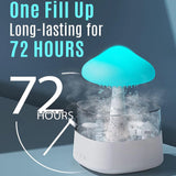 Humidifiers for Bedroom 7 Color Cloud Humidifier Rain Drop for Sleeping Relaxing Aromatherapy Essential Oil Diffuser, White